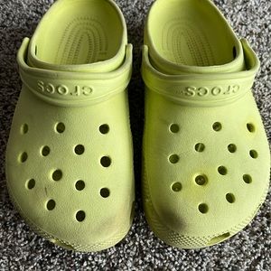 Lime Green Crocs, size J3
